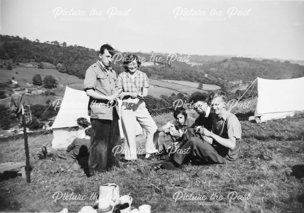 Church Members Camping at Kinder Scout, Edale, 1960s