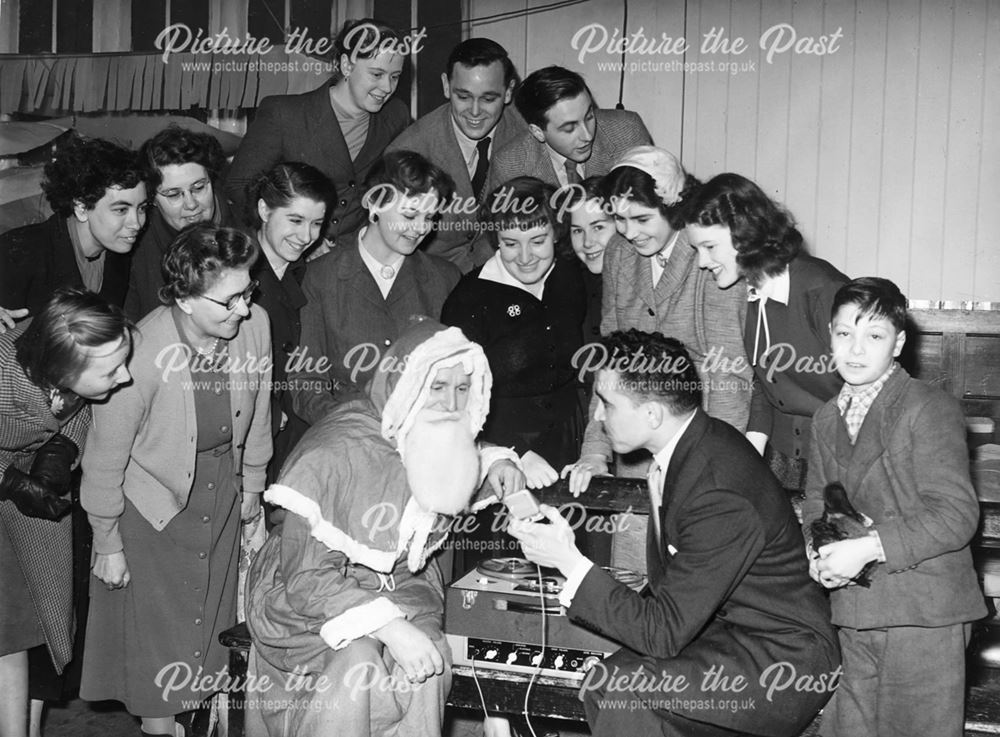 Church Members interview Santa, Matlock Bath, 1960s