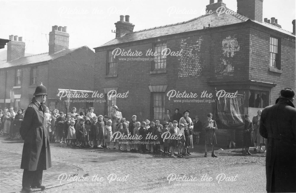 Holy Trinity Church Parade (Whitsun Tide?), Hope Street, Derby, 1953-56