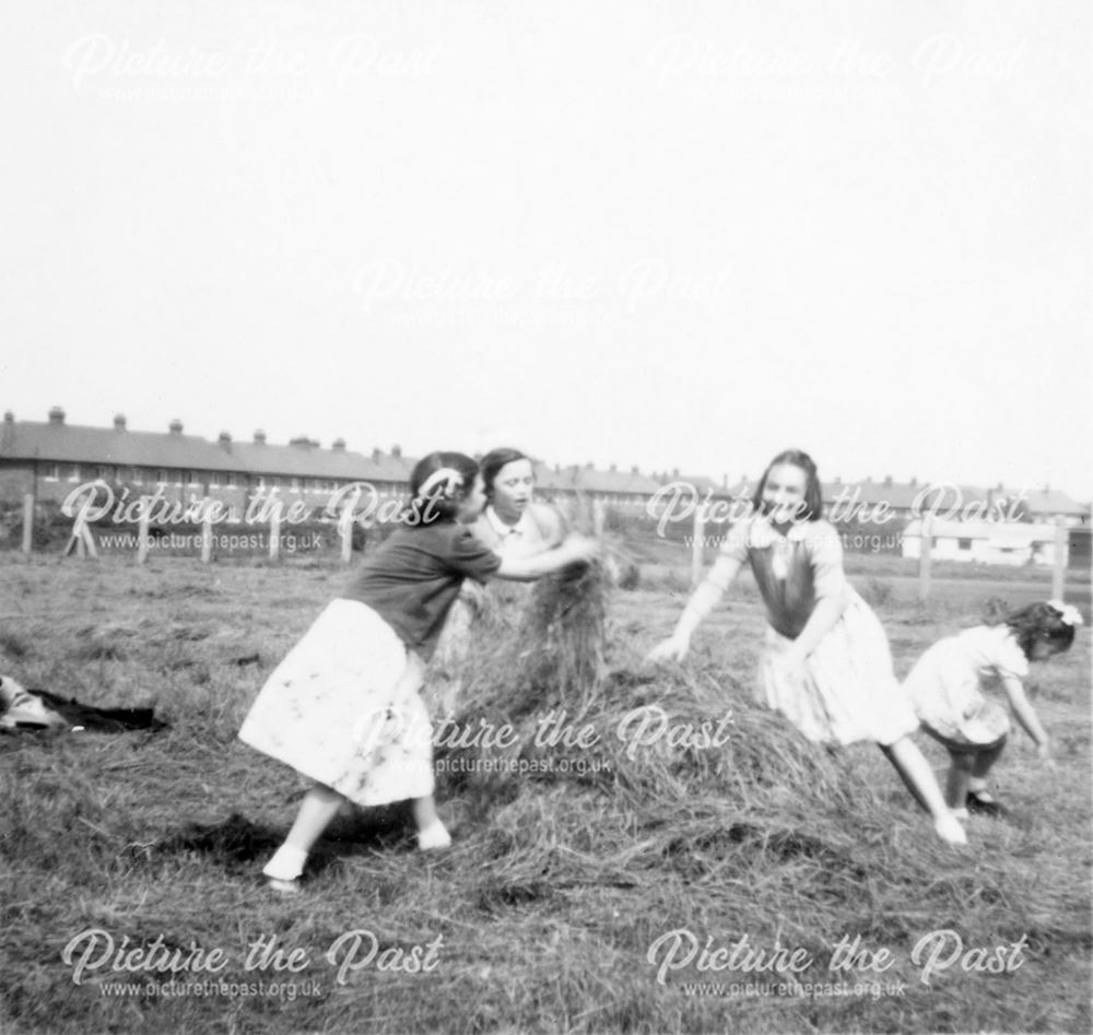 Children Playing in the Hay, Openwoodgate, 1950s