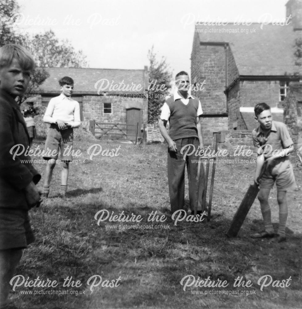 Family Game of Cricket, c 1950s