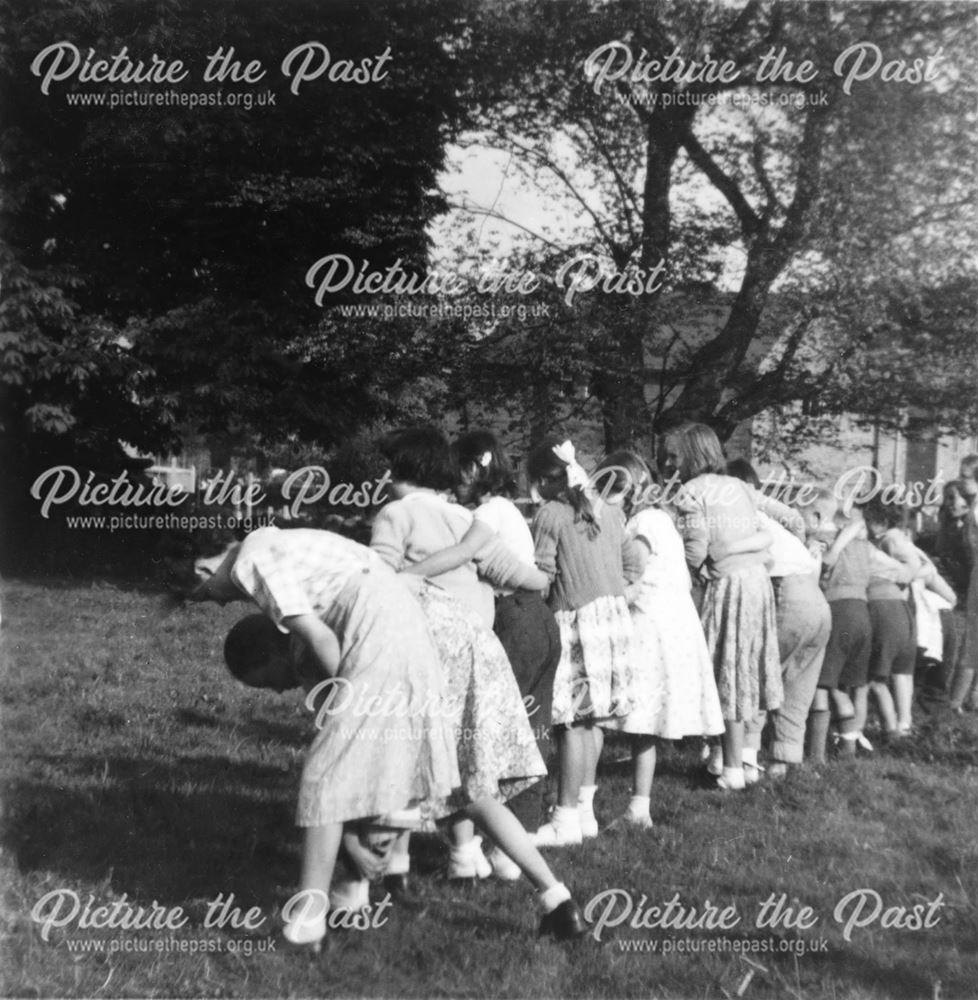 Children Playing Group Games at a Picnic, 1950s-60s