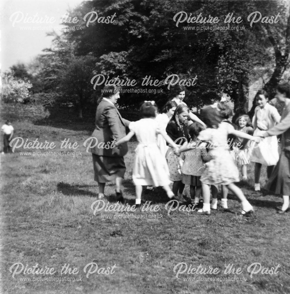 Children Playing Group Games at a Picnic, 1950s-60s