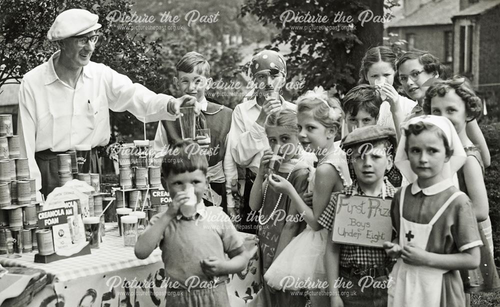 Children in Fancy Dress Enjoying Creamola Foam, Matlock Bath, 1960s?