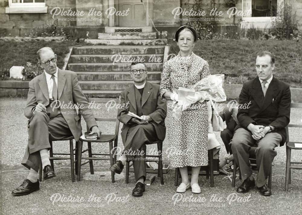 Rev H E Brown Attedning Church Garden Party, Derby Road, Matlock Bath, 1960s