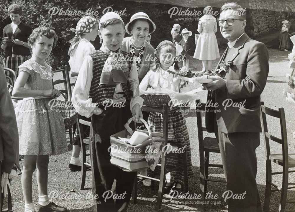 Rev H E Brown Attedning Church Garden Party, Derby Road, Matlock Bath, 1960s