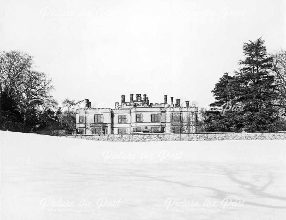Snow at Thornbridge Hall, Great Longstone, 1979