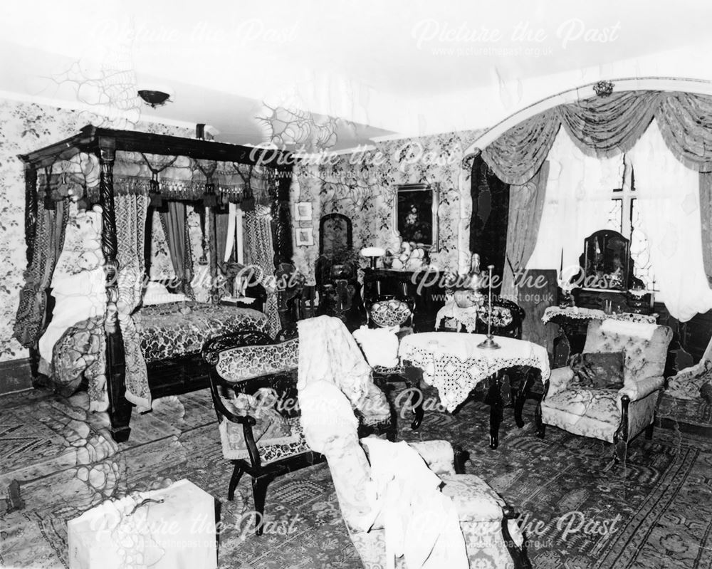 BBC Filming in the Master Bedroom at Thornbridge Hall, Great Longstone, 1987