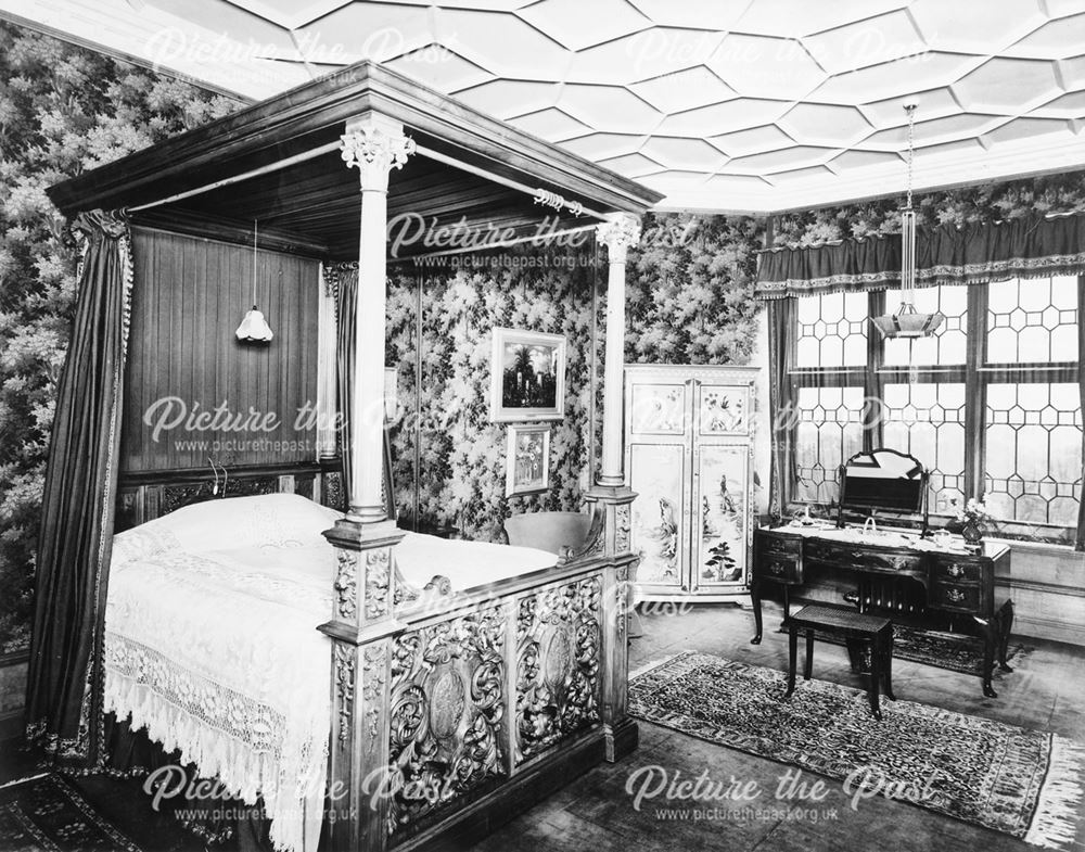 Bedroom, Thornbridge Hall, Great Longstone, c 1930s?