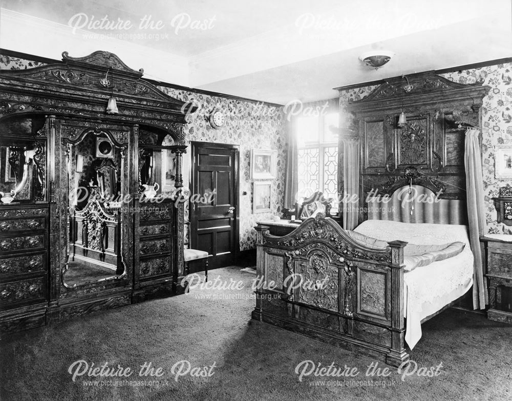 Bedroom, Thornbridge Hall, Great Longstone, c 1930s?