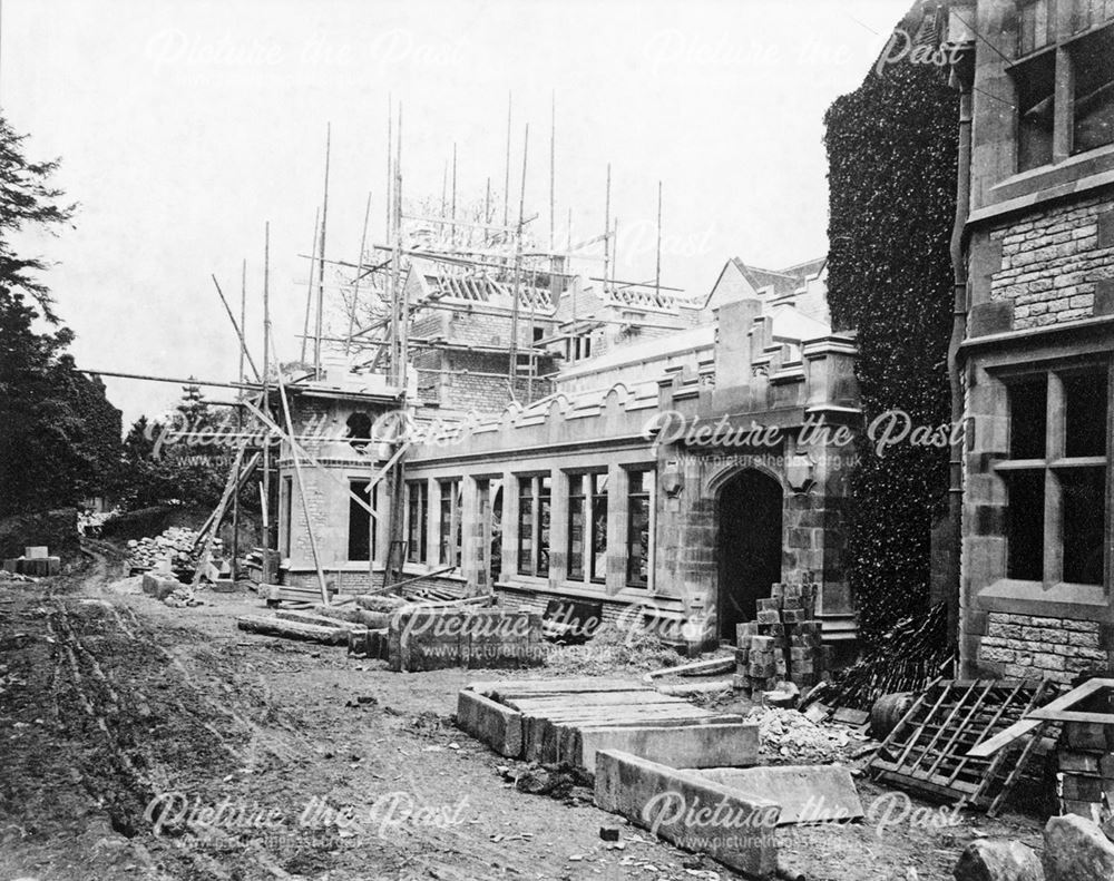 Building Work at Thornbridge Hall, Great Longstone, early 1900s?