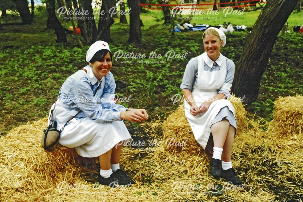Nurses at Peak Rail 1940s Weekend, Station Road, Darley Dale, 2006