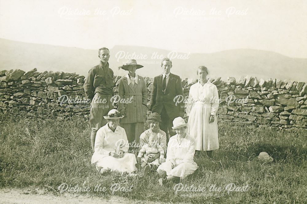 Brackenbury Family on Day Out, Castleton, 1921