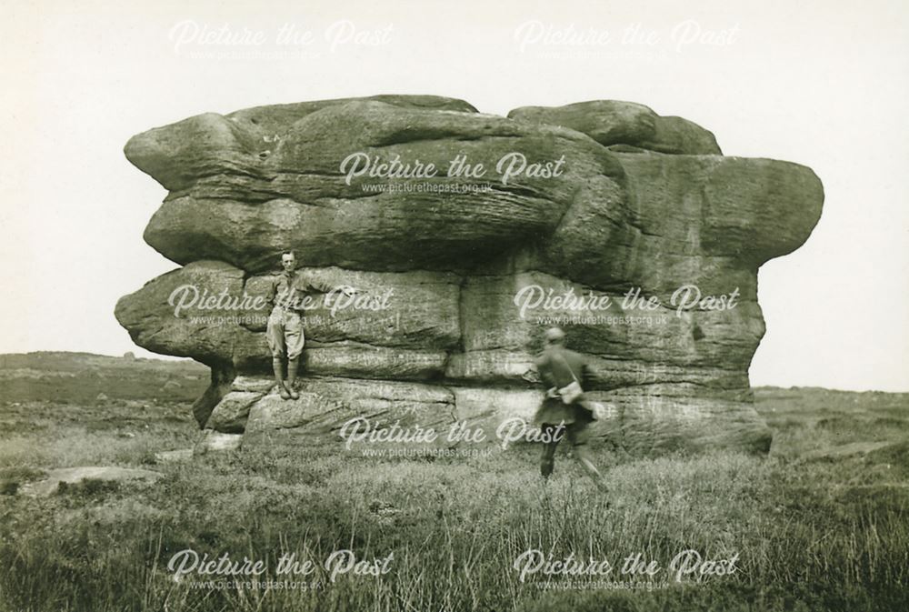 Albert Berwick at Easglestone Rock, Baslow, 1921