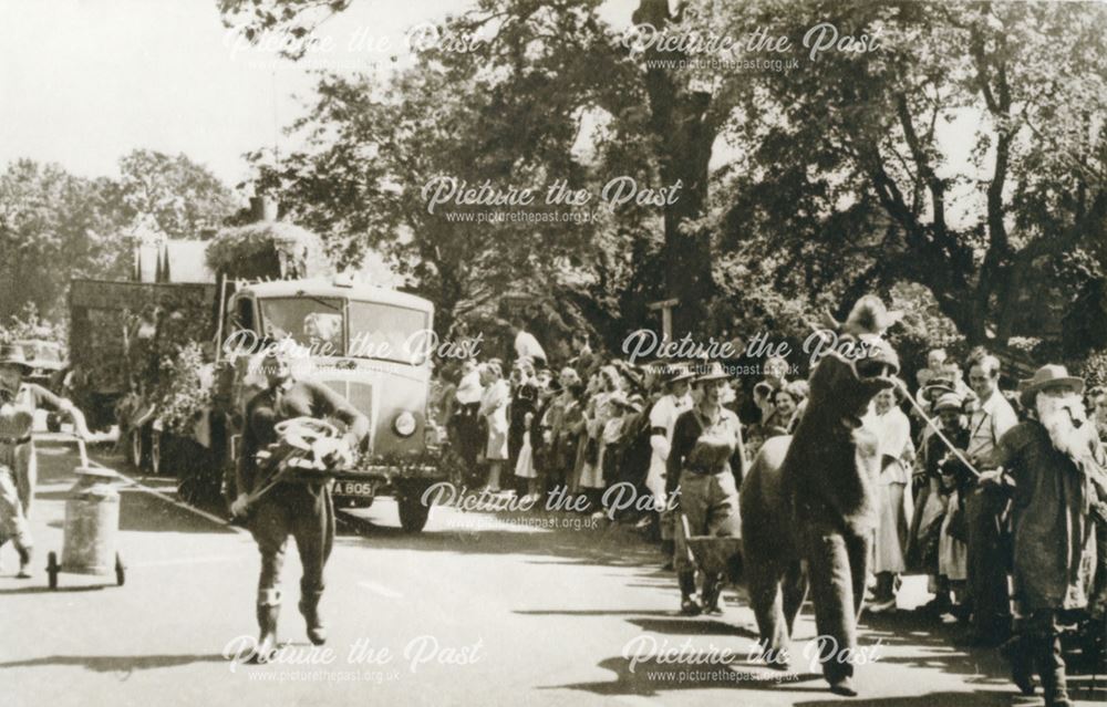 Carnival Parade Coming up Matlock Street, Bakewell, 1949