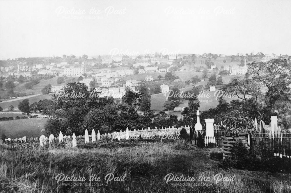 View over Matlock from Churchyard, Church Street, Matlock, 1890s