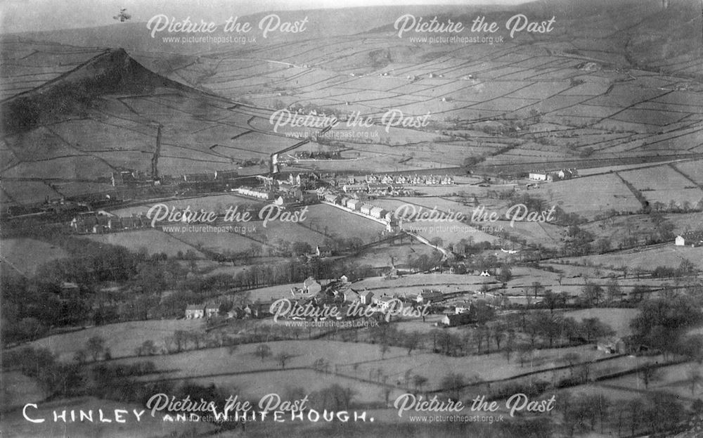 View of Whitehough and Chinley, Eccles Lane, Chinley, 1910