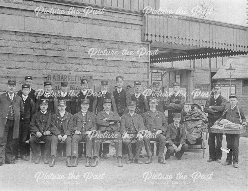 Railway Staff, Chinley Railway Station, Cracken Close, Chinley, 1902
