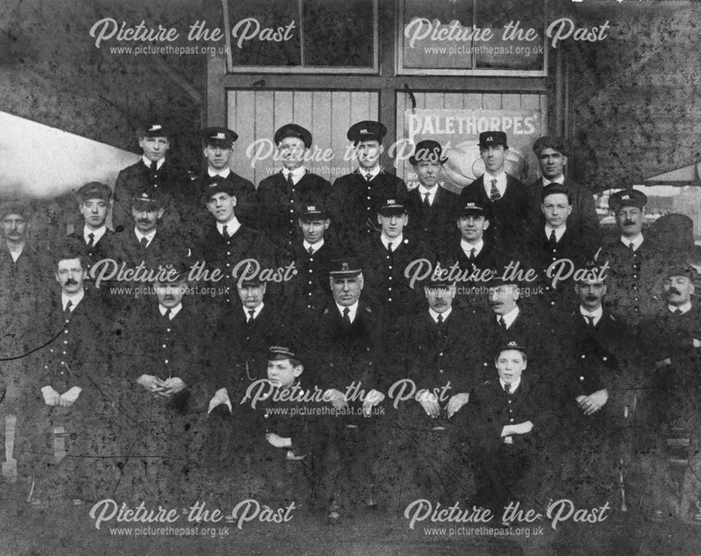 Platform Staff, Chinley Railway Station, Cracken Close, Chinley, c 1923-24