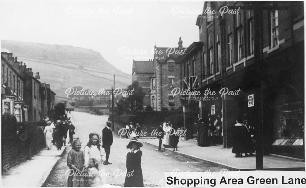 Shopping Area, Green Lane, Chinley, c 1920s