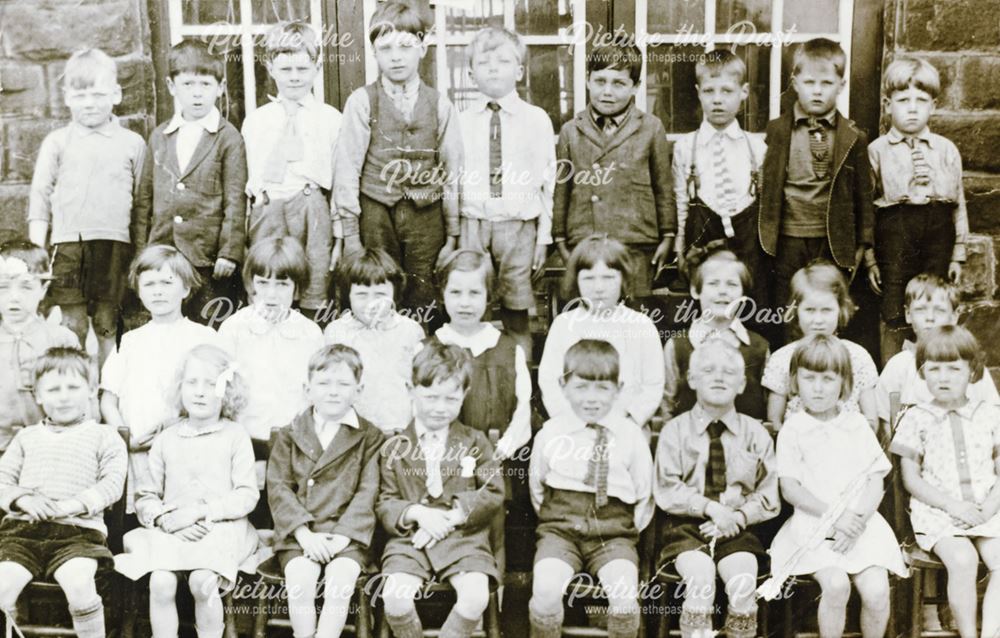 Group School Photo, Chinley School, Buxton Road, Chinley, 1928