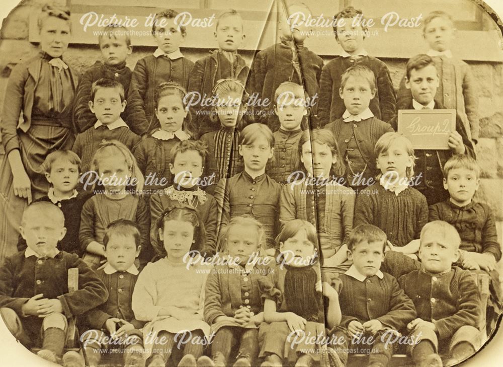 First School Photo, Chinley School, Buxton Road, Chinley, 1887