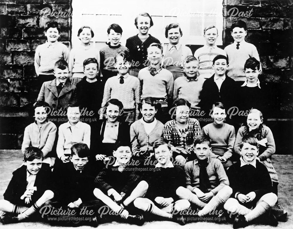 Class Photo, Chinley School, Buxton Road, Chinley, c 1956