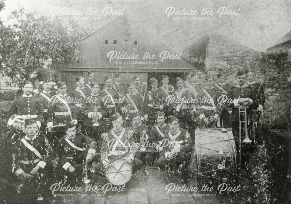 Group Photo of Local Band, Chinley, pre 1914