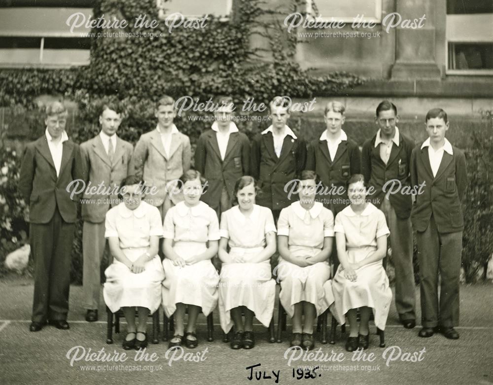 Earnest Bailey Grammar School Class Portrait, New Street, Matlock, 1935