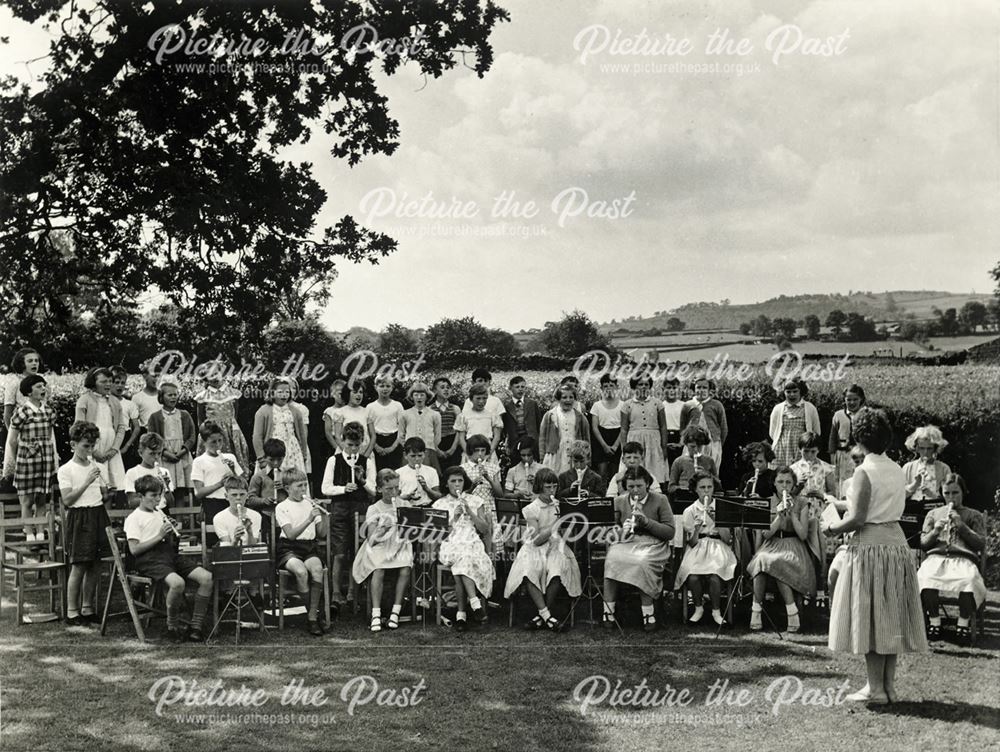 Recorder Group and Choir and Open Day, Tansley Infants School, Gold Hill?, Tansley, c 1955-60
