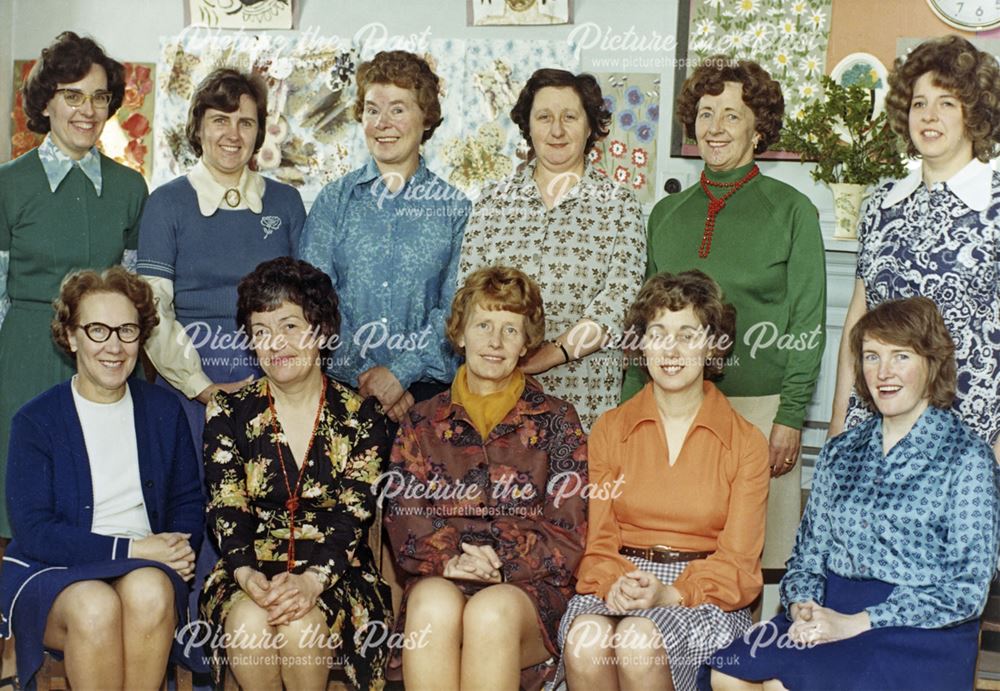 All Saint's Infant School Teachers, All Saints Road, Matlock, c 1975-76