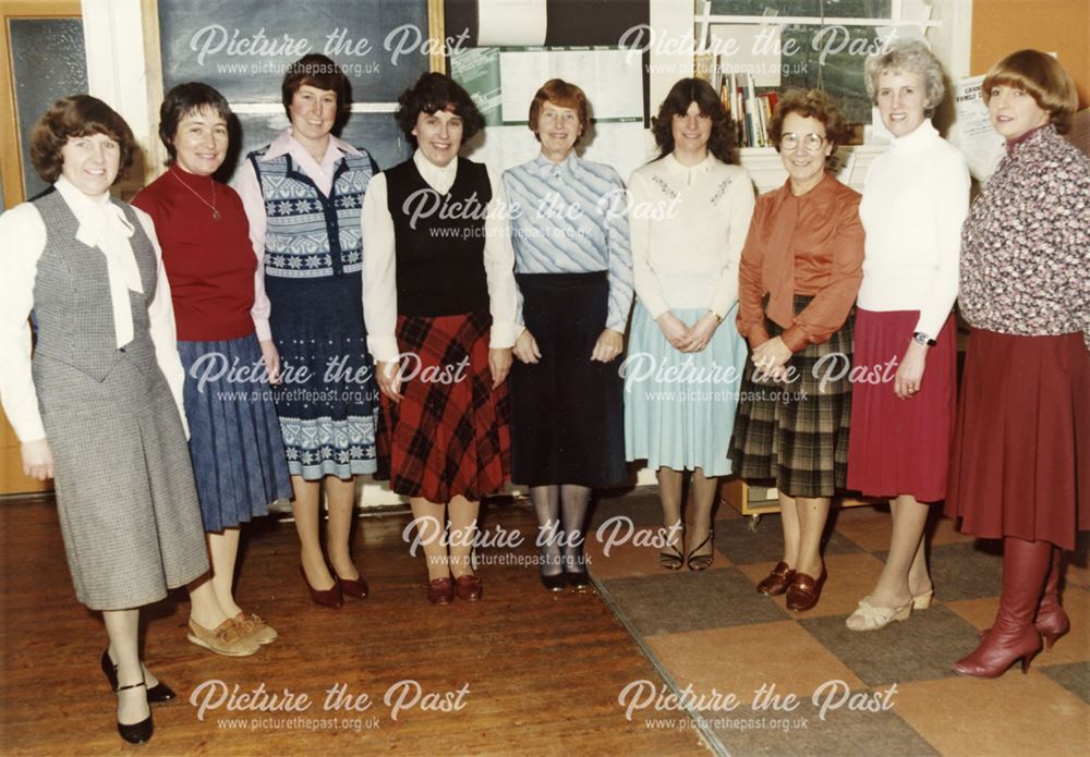 All Saint's Infant School Teachers, All Saints Road, Matlock, 1982