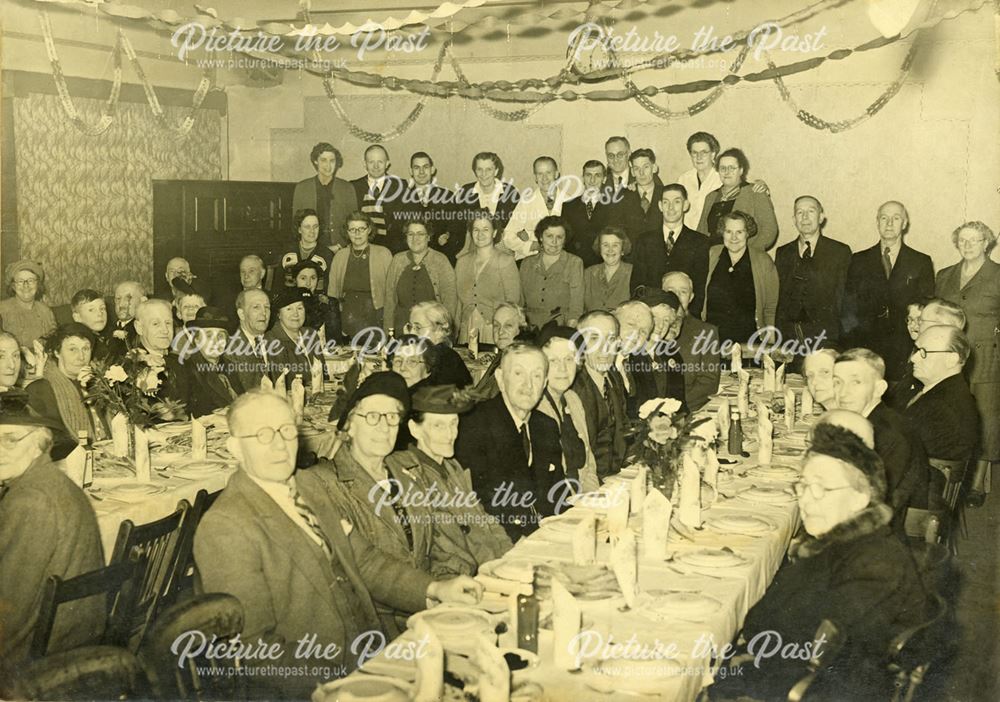 Party for Life Members of the Miner's Welfare Club, Nottingham Road, Ripley, 1954