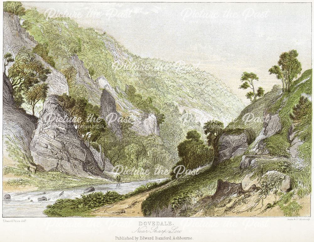 Near Sharp-Low Dovedale by Edward Price (1800-c1885), c 1868?