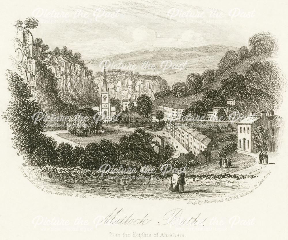 View of from the Heights of Abraham, Matlock Bath, c 1840s-50s