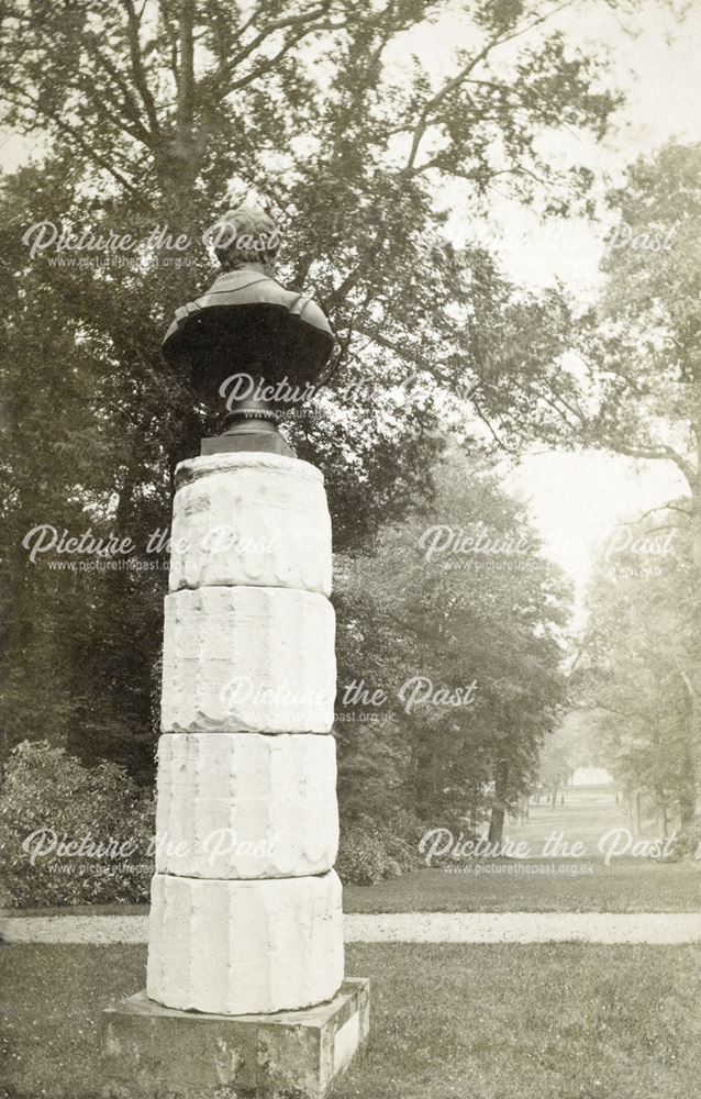 Statue of the Batchelor Duke, Chatsworth Gardens, Chatsworth, c 1868