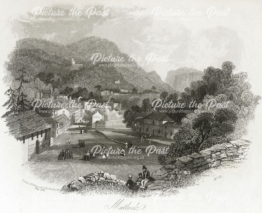 View Towards the Royal Museum, Derby Road, Matlock Bath, 1840