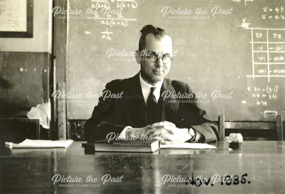 Mr Davies, Maths and Drawing Master, Derby Technical College, Allestree, Derby, 1936