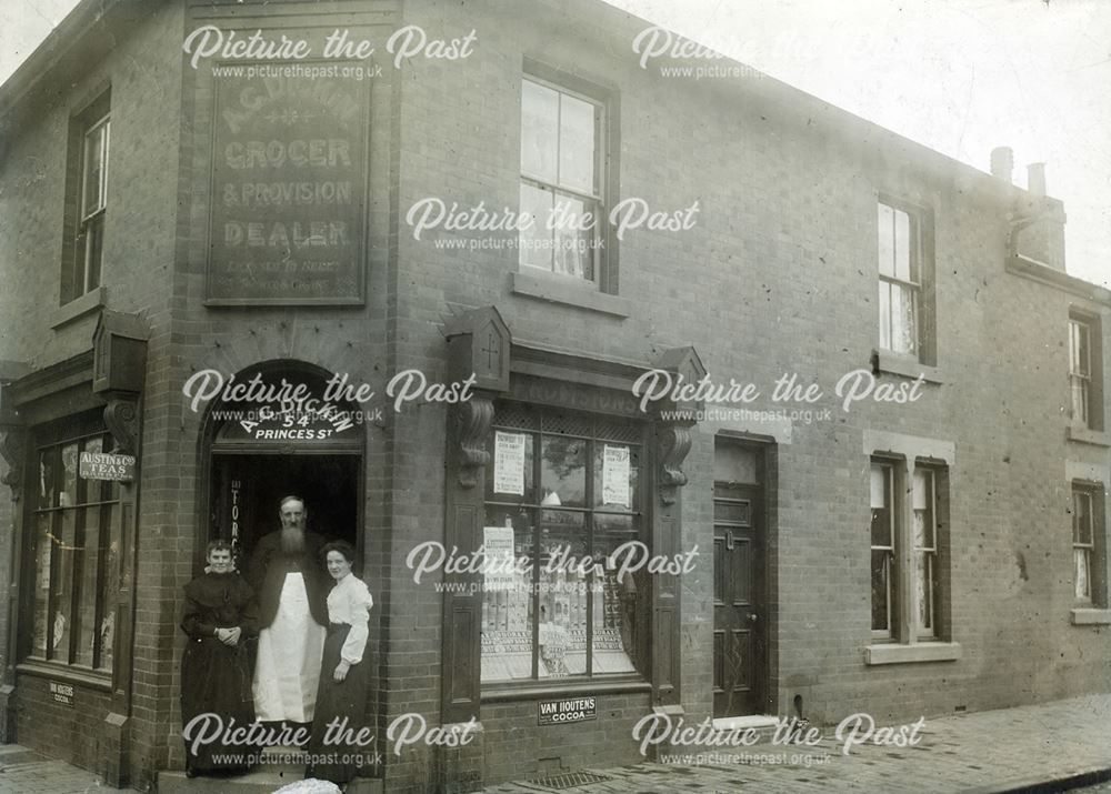 Arthur Gilbert Dickin and his Family, Grocer of Derby, Princes Street, Derby, c 1905