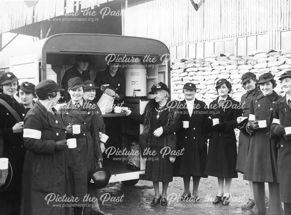 Women's Voluntary Service A.R.P Mobile Canteen, Derbyshire, c 1940