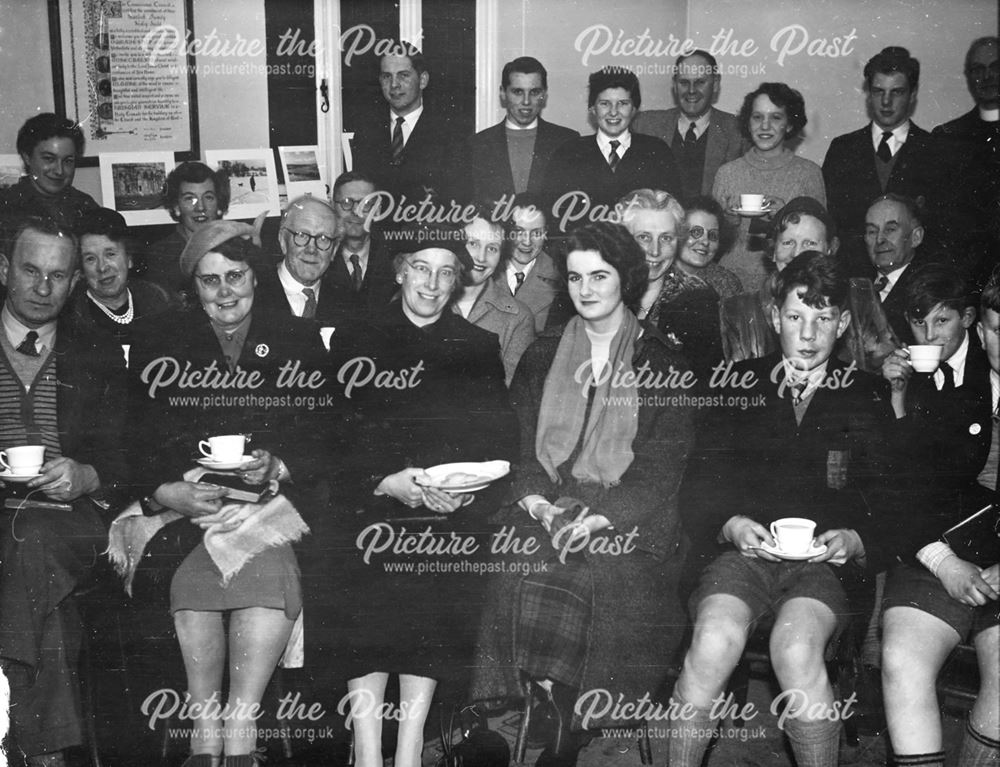 Group at Holy Trinity Methodist Church, Bank Road, Matlock, c 1957