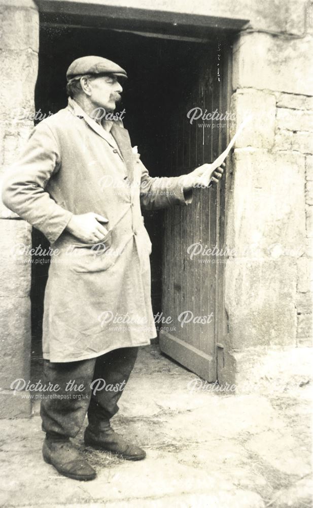 Man with Piece of Paper, c 1940s