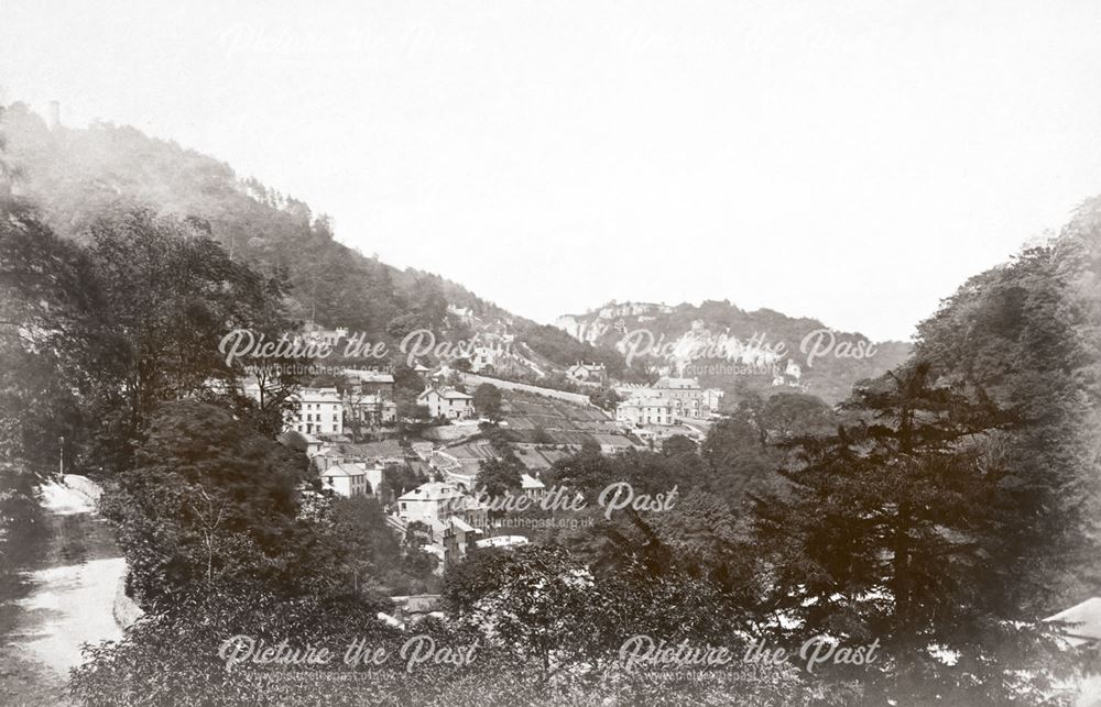 View looking north, Matlock Bath, c 1880s