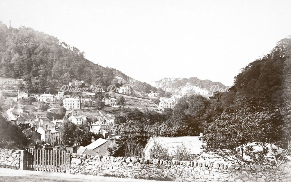 View looking north from Temple Road, Matlock Bath, c 1880s