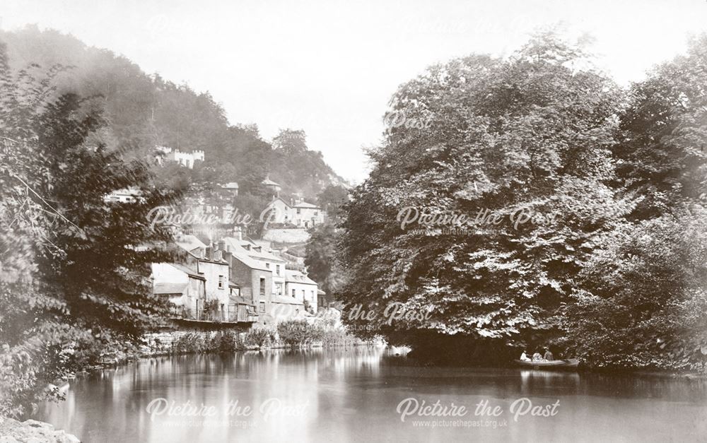 River Derwent looking north, Matlock Bath, c 1880s