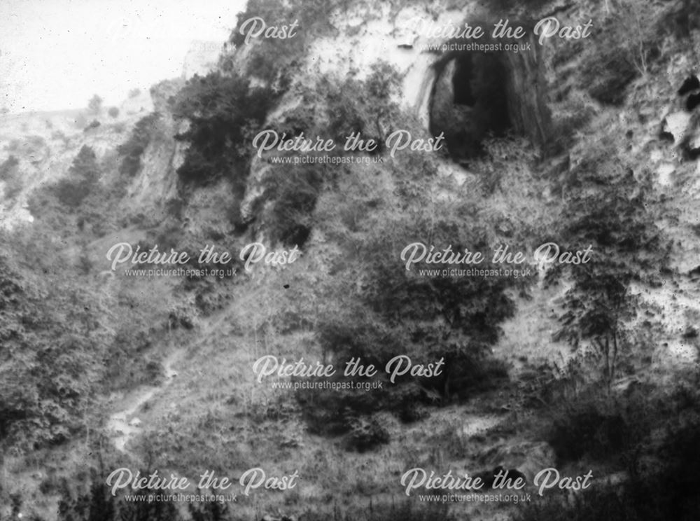 Reynard's Cave entrance, Dovedale, c 1900