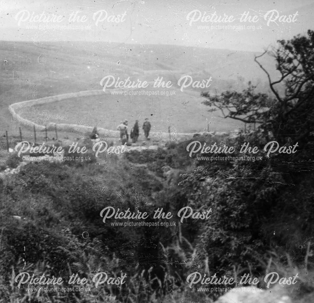 Above Eldon hole, Peak Forest, c 1900