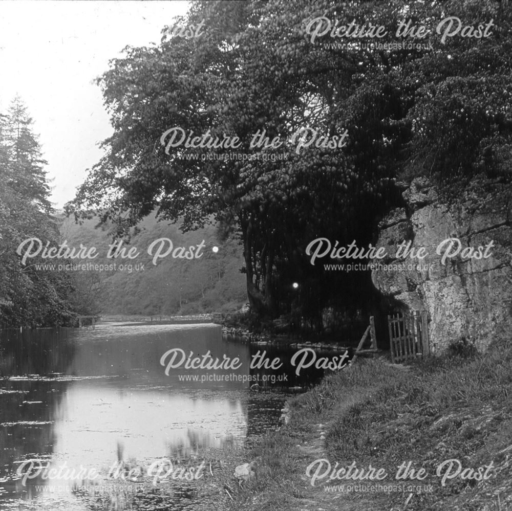 River in limestone dale, c 1900