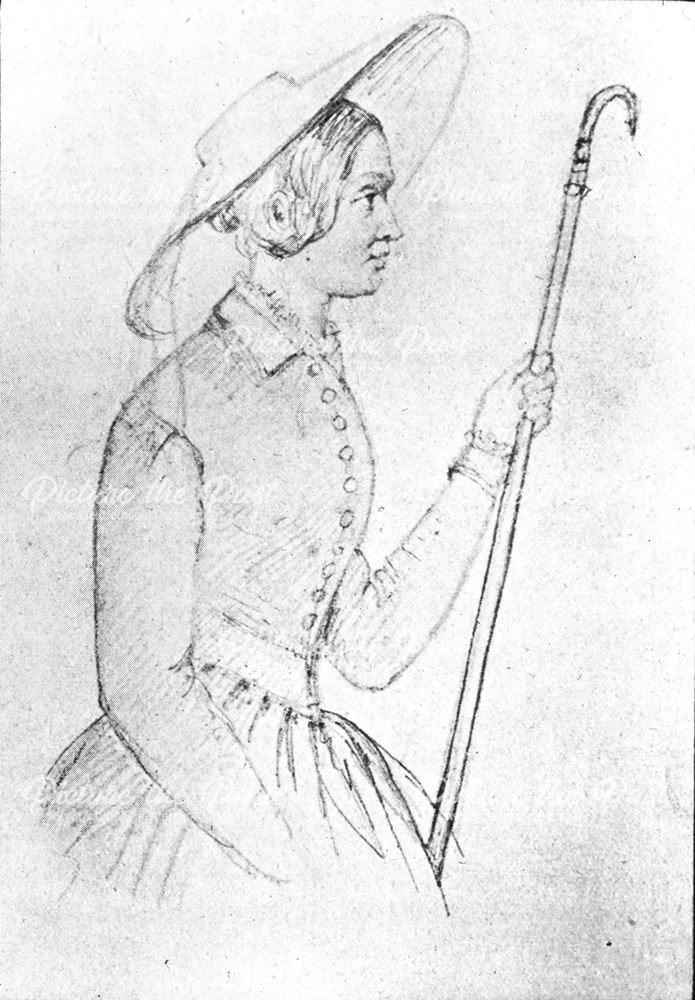 Drawing of young lady
