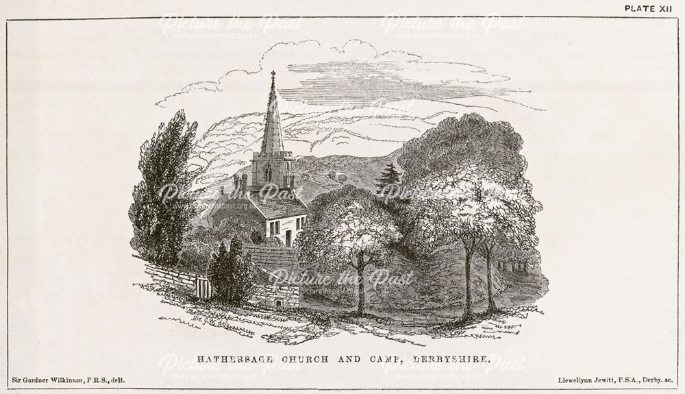 Hathersage Church and Camp, early 1800s